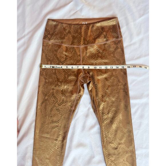 IVL Collective Leggings Sz 8 Women’s Maximalist Snake Animal Print Metallic Gold - Picture 8 of 11